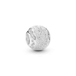 Glittering Texture Heart Charm