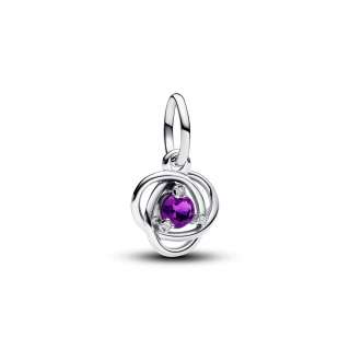 Purple Eternity Circle Dangle Charm 