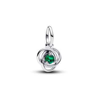 Green Eternity Circle Dangle Charm 