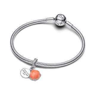 Coral-coloured Shell Double Dangle Charm