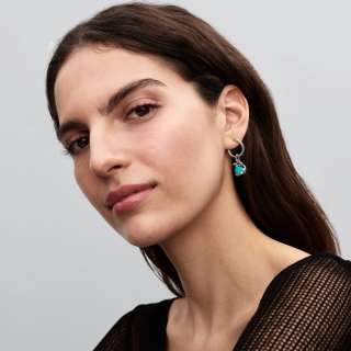 Turquoise-coloured Whale Dangle Charm