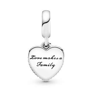 Love Makes A Family Heart Dangle Charm
