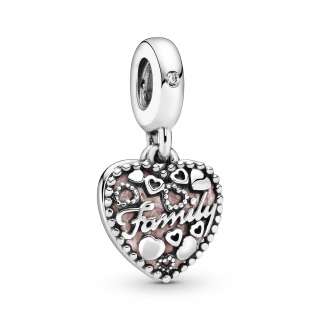 Love Makes A Family Heart Dangle Charm