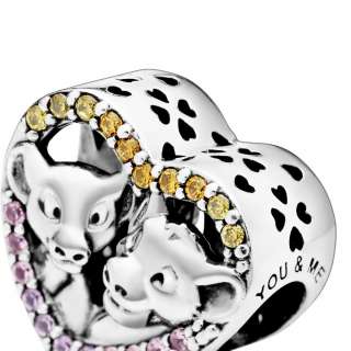 Disney The Lion King Simba & Nala Heart Charm
