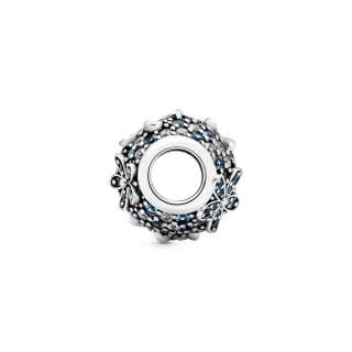 Teal Pavé Daisy Flower Charm