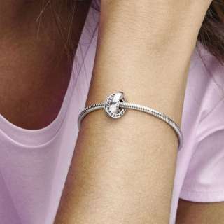 Logo & Heart Bands Spacer Charm