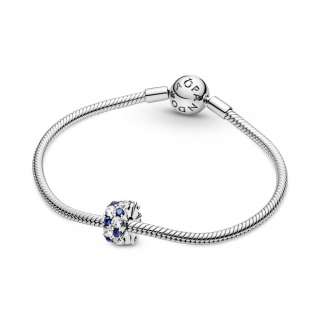 Clear & Blue Sparkling Clip Charm 