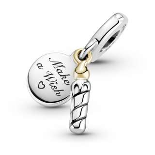 Two-tone Birthday Candle Dangle Charm