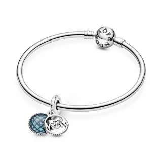 Glitter Globe Mum Dangle Charm