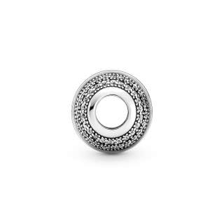 Pave & Logo Charm