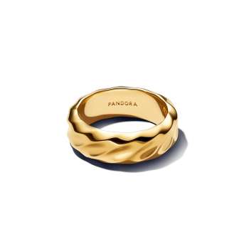 Rippled Wide Band Ring 
