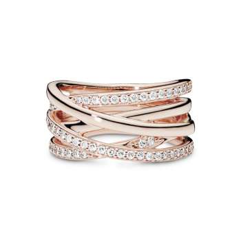 Sparkling & Polished Lines Ring 