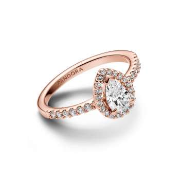 Прстен Sparkling Pear Halo 