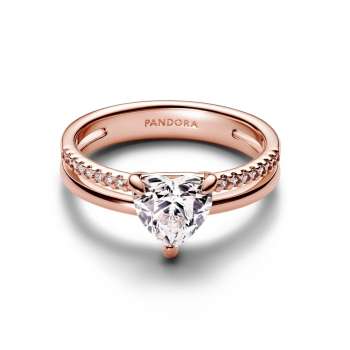 Double Band Heart Ring 