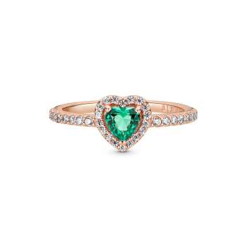 Sparkling Elevated Heart Ring 