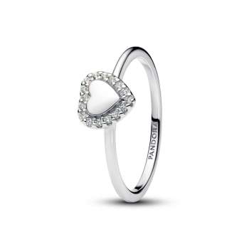 Прстен со halo дизајн кој може да се гравира Engravable Heart Halo 