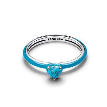 Turquoise-coloured Heart Stone Ring 