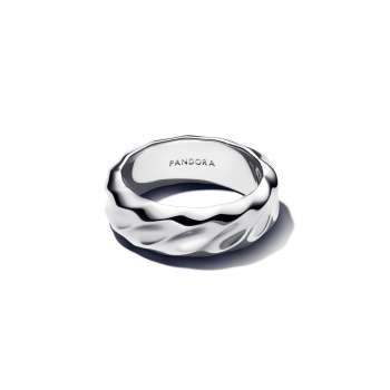 Rippled Wide Band Ring 