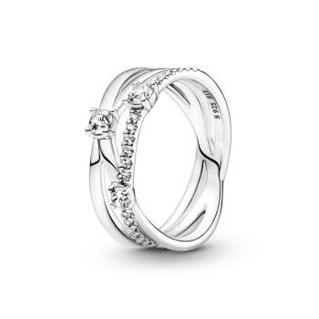 Sparkling Triple Band Ring 