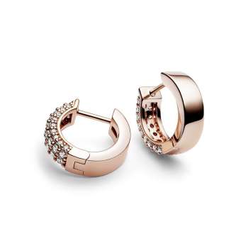 Pandora Timeless Pavé Double-row Hoop Earrings 