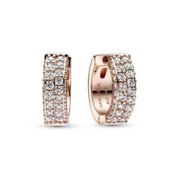 Pandora Timeless Pavé Double-row Hoop Earrings 