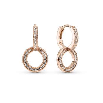 Sparkling Double Hoop Earrings 