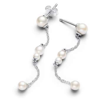 Treated Freshwater Cultured Pearl Drop Earrings 