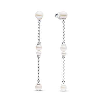 Treated Freshwater Cultured Pearl Drop Earrings 