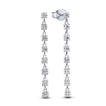 Sparkling Eight Stones Drop Earrings 