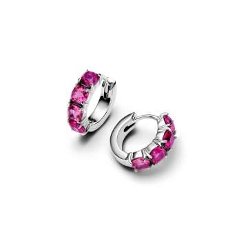 Pink Hoop Earrings 