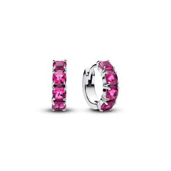 Pink Hoop Earrings 