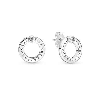 Pandora two tone signature earrings hotsell