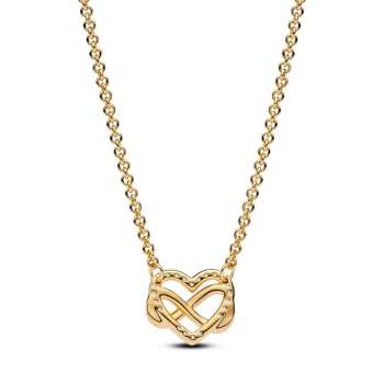 Sparkling Infinity Heart Collier Necklace 