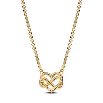 Sparkling Infinity Heart Collier Necklace 