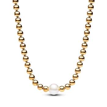 Treated Freshwater Cultured Pearl & Beads Collier Necklace 