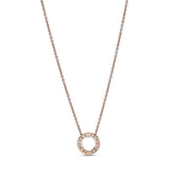 Pandora Logo Pavé Circle Collier Necklace 