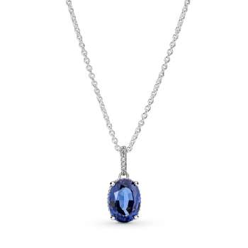 Sparkling Statement Halo Pendant Necklace 