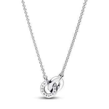 Pandora Signature Intertwined Pavé Pendant Necklace 