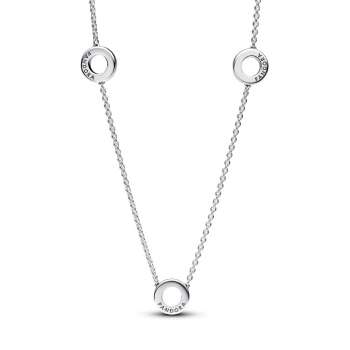 Pavé Circles Chain Necklace 