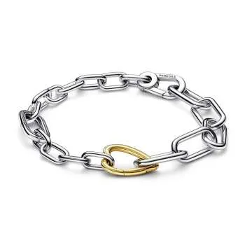 Pandora ME Two-tone Heart Link Chain Bracelet 