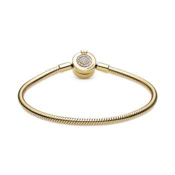 Pandora Moments Sparkling Crown O Snake Chain Bracelet 