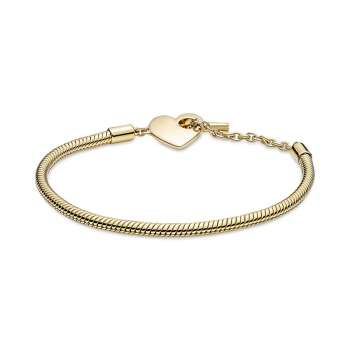 Pandora Moments Heart T-Bar Snake Chain Bracelet 