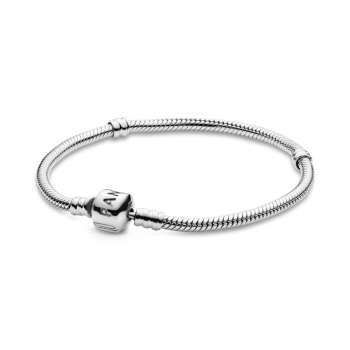 Pandora Moments Barrel Clasp Snake Chain Bracelet 