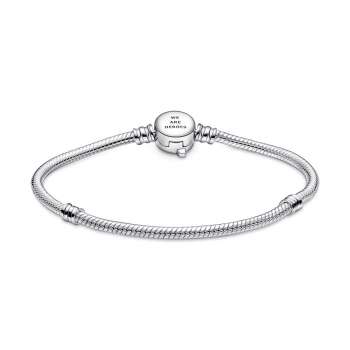 Pandora Moments Marvel The Avengers Logo Clasp Snake Chain Bracelet 