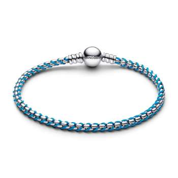 Blue Cord Snake Chain Bracelet 