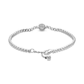 Sparkling Halo Tennis Bracelet 