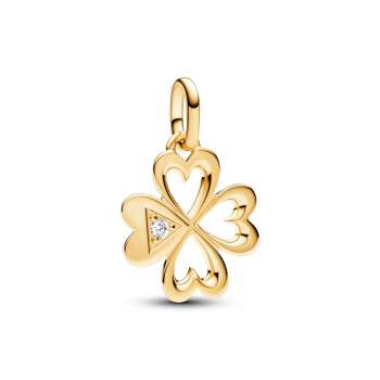 Pandora ME Heart Four-leaf Clover Medallion Charm 