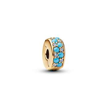 Aqua Blue Clip Charm 