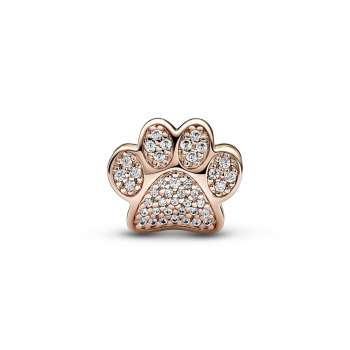 Sparkling Paw Print Charm 