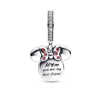 Disney Minnie Mouse Mum Silhouette Double Dangle Charm 